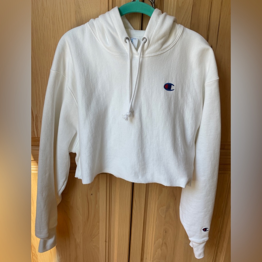 Champion White Crew Neck Sweatshirt